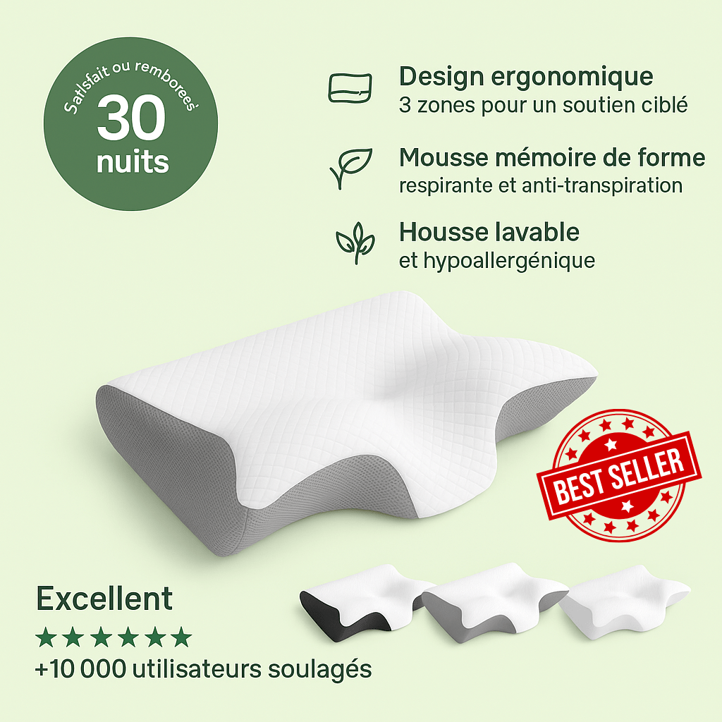 Morphéa™ - Oreiller Ergonomique Cervical