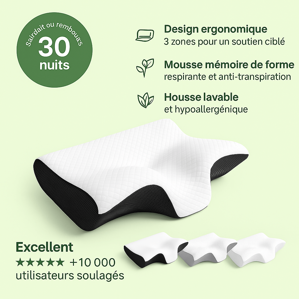 Morphéa™ - Oreiller Ergonomique Cervical